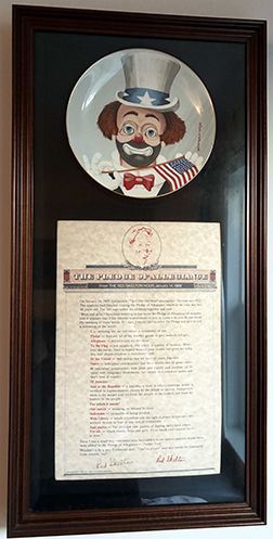 The Pledge of Allegiance and The Pledge Porcelain Plate